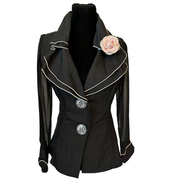 Handmade Pearl Trim Pin Brooch Hair Clip - Picture 4 of 12